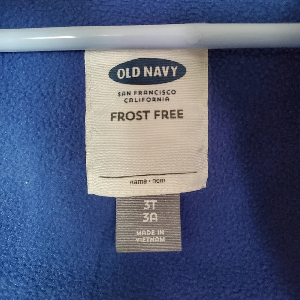 Old Navy toddler Frost Free‎ vest. 3T